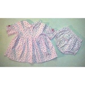 Adorable Girl's Size 6 M Months Pink Carter's Floral Two Piece Dress Set